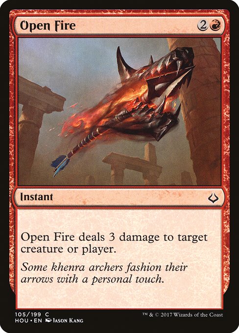 Magic the Gathering Card - Open Fire - MTG Circle