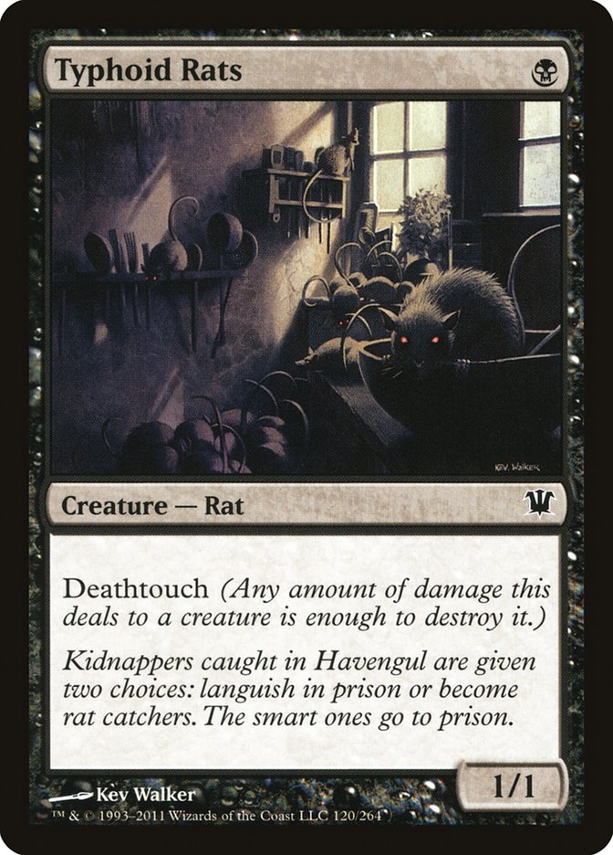 Magic the Gathering Card - Typhoid Rats - MTG Circle
