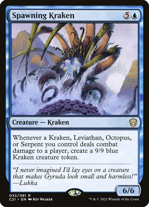 Magic the Gathering Card - Spawning Kraken - MTG Circle