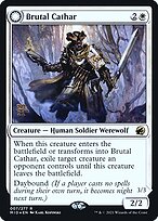 Magic the Gathering Card - Brutal Cathar // Moonrage Brute - MTG Circle
