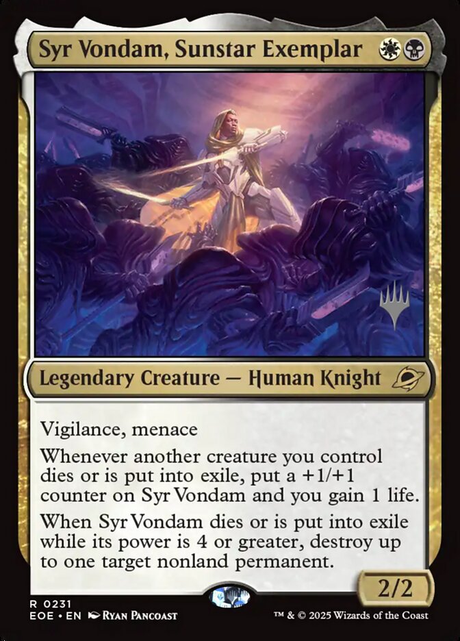 Magic the Gathering Card - Syr Vondam, Sunstar Exemplar - MTG Circle