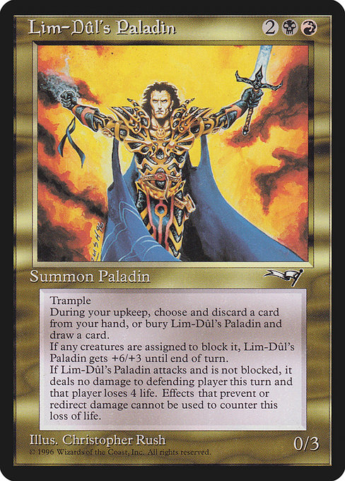 Magic the Gathering Card - Lim-Dûl's Paladin - MTG Circle