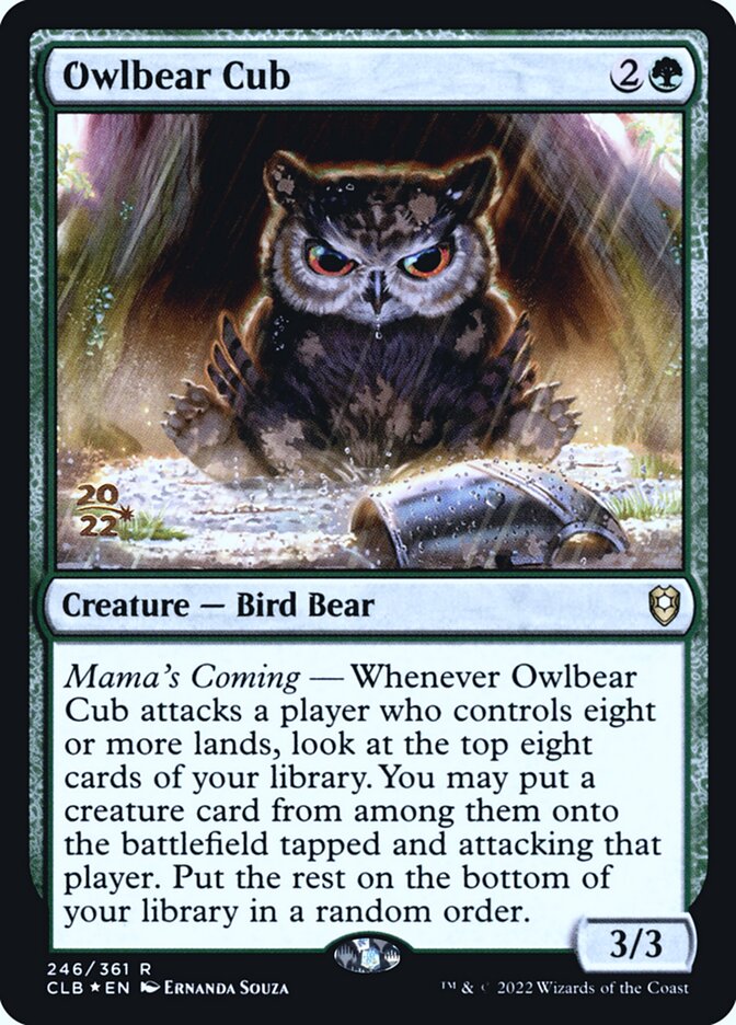 Magic the Gathering Card - Owlbear Cub - MTG Circle