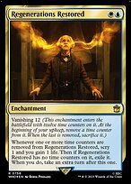 Magic the Gathering Card - Regenerations Restored - MTG Circle