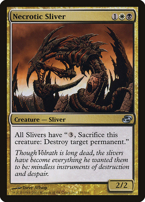 Magic the Gathering Card - Necrotic Sliver - MTG Circle
