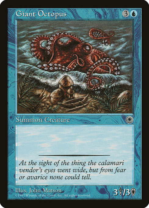 Magic the Gathering Card - Giant Octopus - MTG Circle