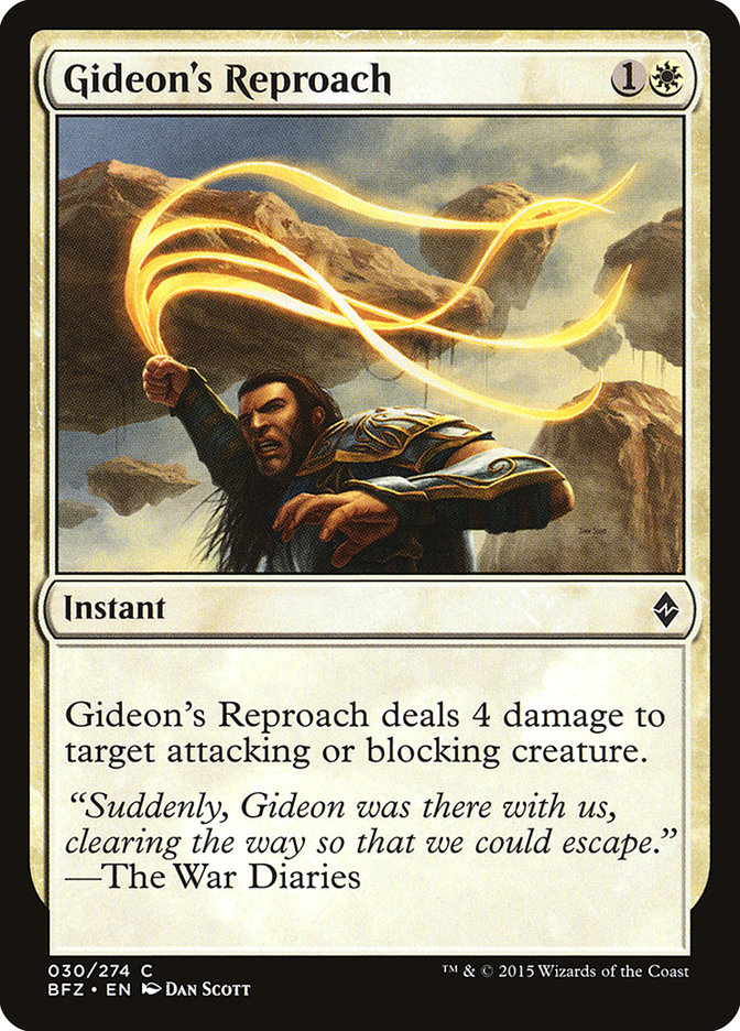 Magic the Gathering Card - Gideon's Reproach - MTG Circle