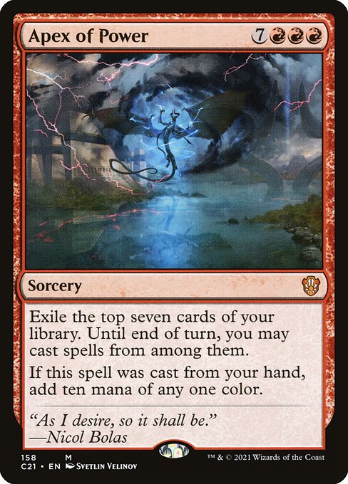Magic the Gathering Card - Apex of Power - MTG Circle