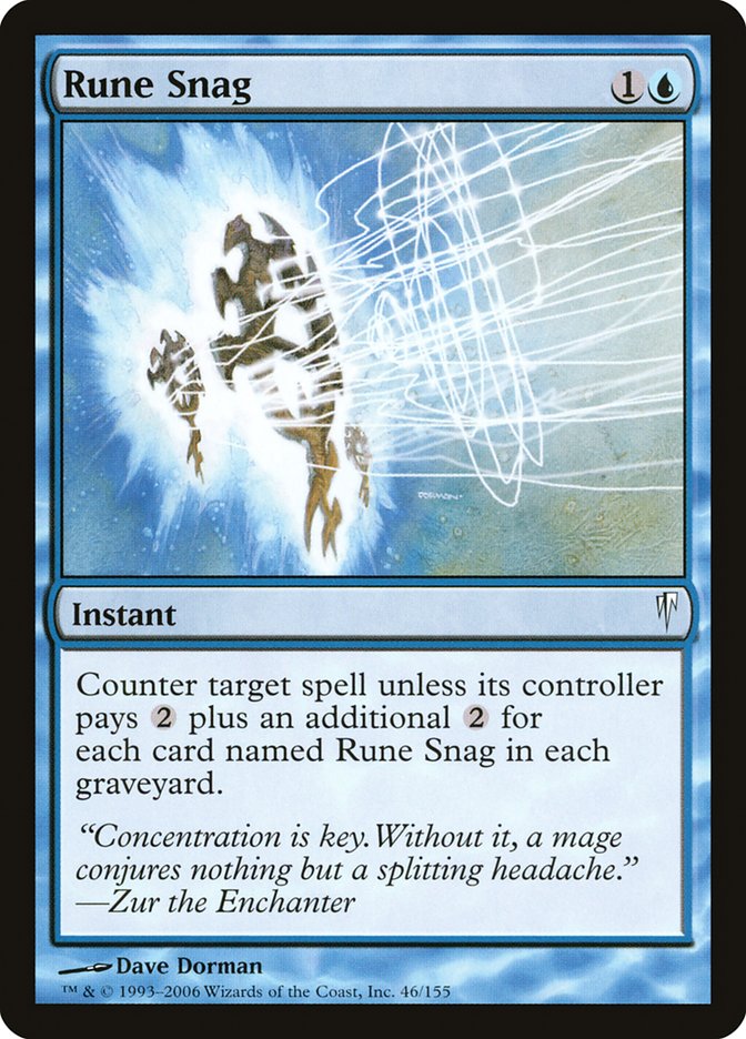 Magic the Gathering Card - Rune Snag - MTG Circle
