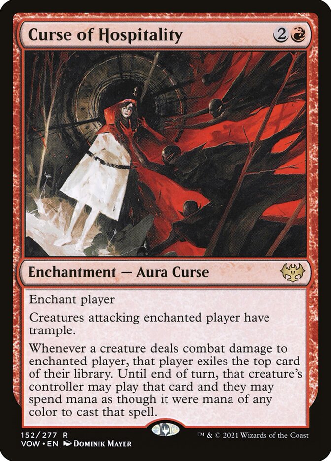 Magic the Gathering Card - Curse of Hospitality - MTG Circle