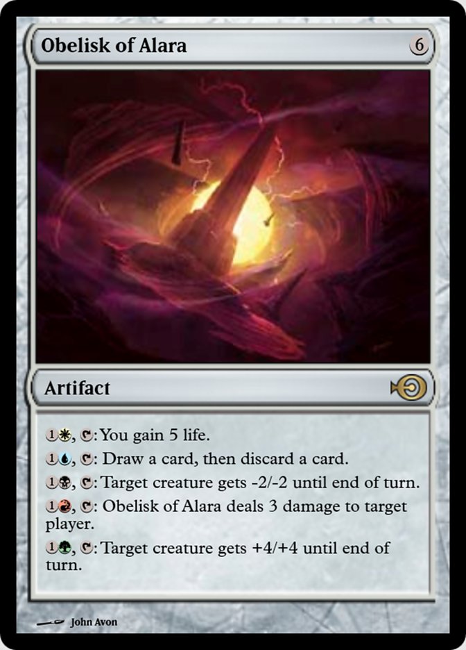 Magic the Gathering Card - Obelisk of Alara - MTG Circle