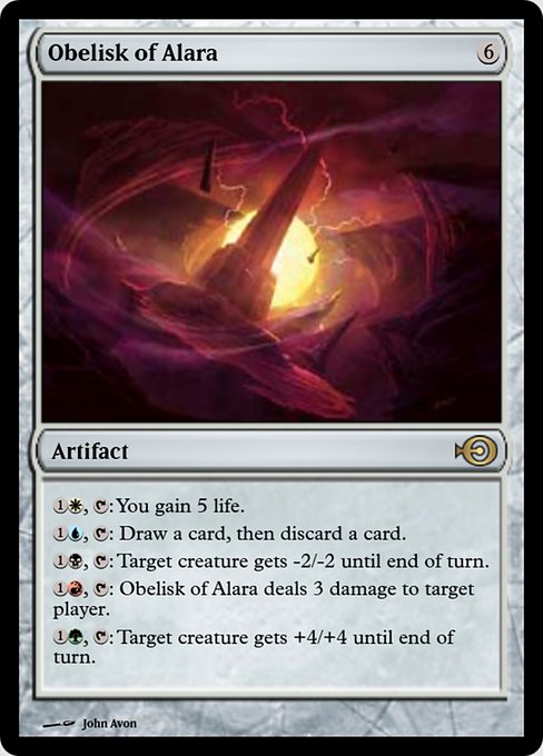 Magic the Gathering Card - Obelisk of Alara - MTG Circle