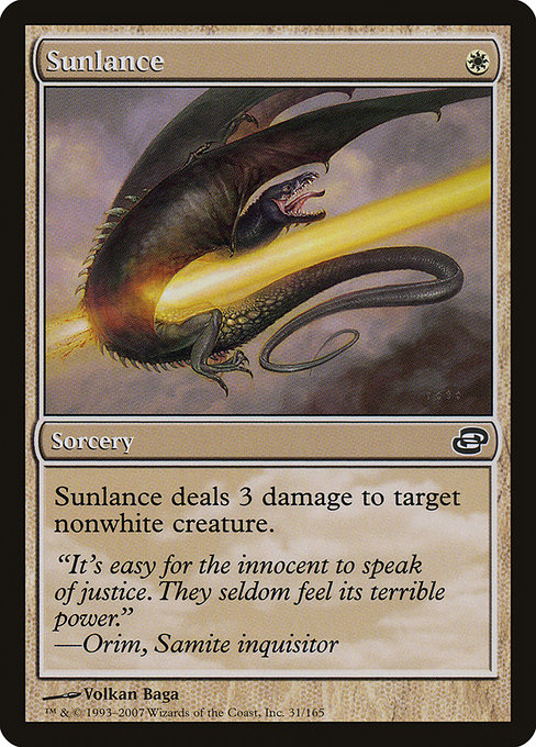 Magic the Gathering Card - Sunlance - MTG Circle