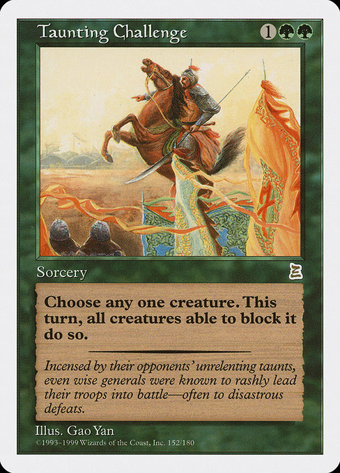 Magic the Gathering Card - Taunting Challenge - MTG Circle