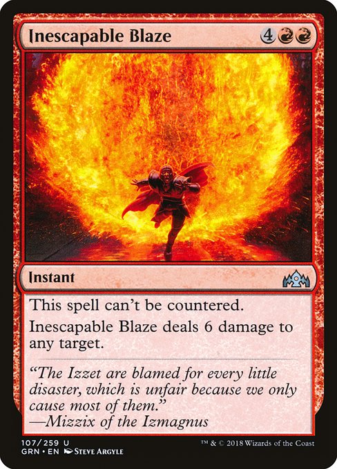 Magic the Gathering Card - Inescapable Blaze - MTG Circle