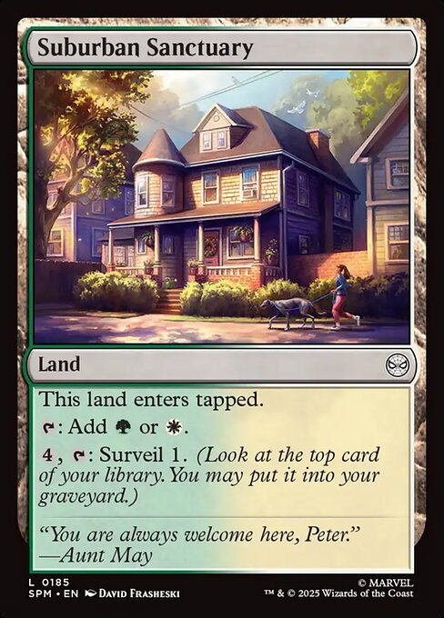 Magic the Gathering Card - Suburban Sanctuary - MTG Circle