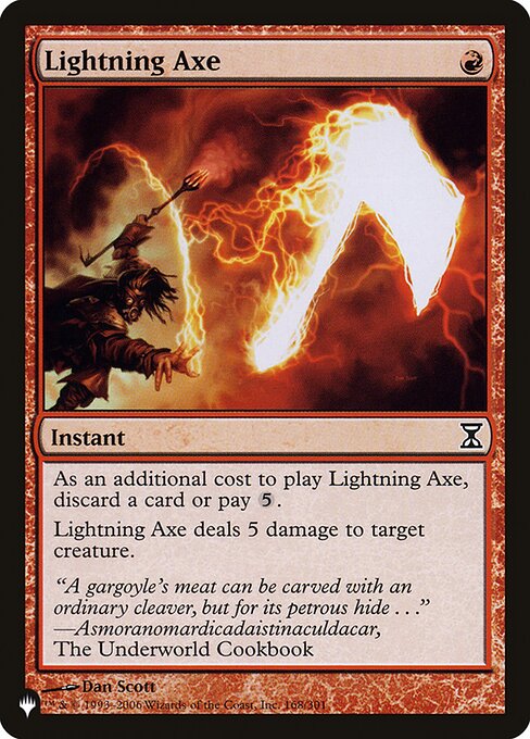 Magic the Gathering Card - Lightning Axe - MTG Circle