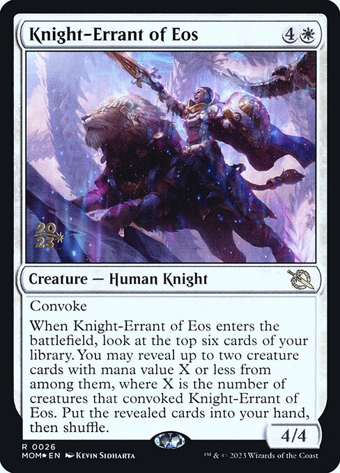 Magic the Gathering Card - Knight-Errant of Eos - MTG Circle