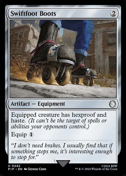 Magic the Gathering Card - Swiftfoot Boots - MTG Circle