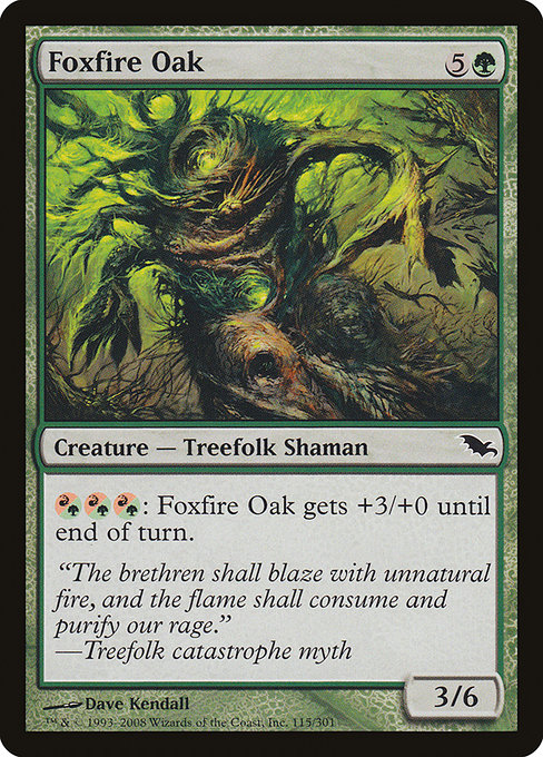 Magic the Gathering Card - Foxfire Oak - MTG Circle