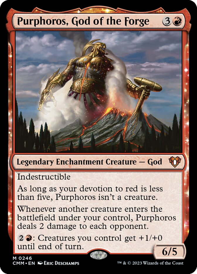 Magic the Gathering Card - Purphoros, God of the Forge - MTG Circle