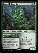 Magic the Gathering Card - Bramble Familiar // Fetch Quest - MTG Circle