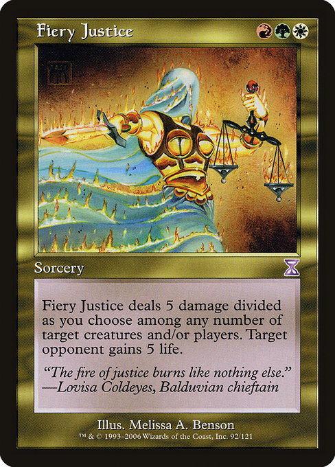 Magic the Gathering Card - Fiery Justice - MTG Circle