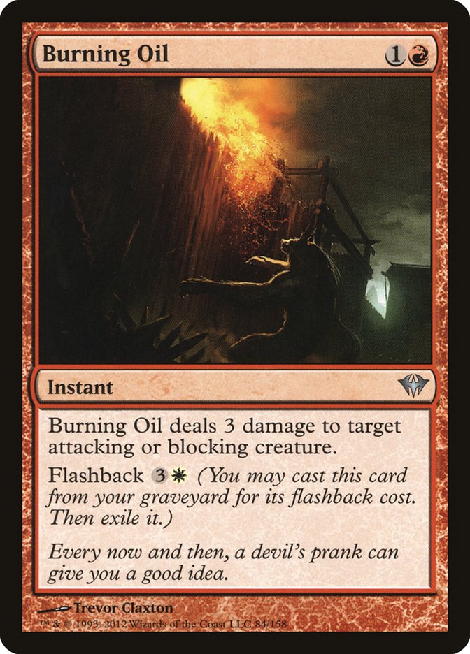 Magic the Gathering Card - Burning Oil - MTG Circle
