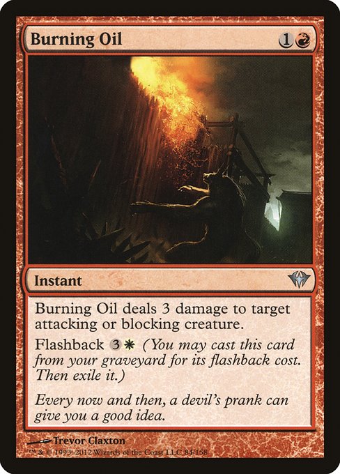 Magic the Gathering Card - Burning Oil - MTG Circle