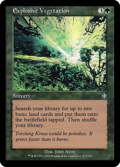 Magic the Gathering Card - Explosive Vegetation - MTG Circle