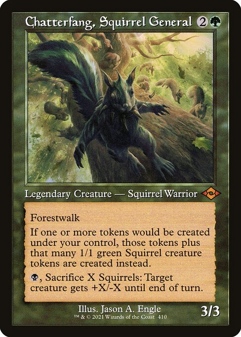 Magic the Gathering Card - Chatterfang, Squirrel General - MTG Circle