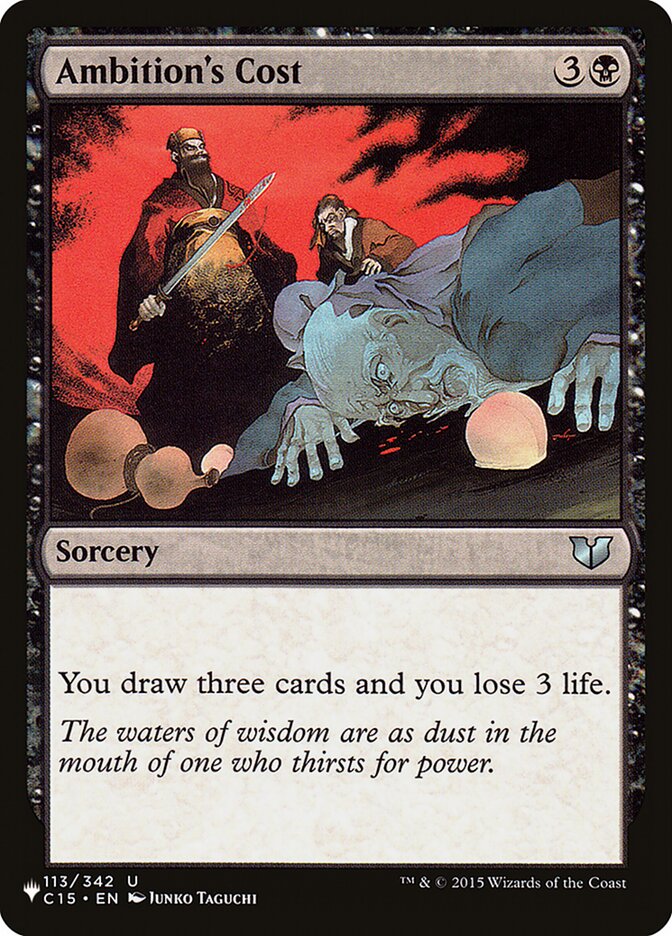 Magic the Gathering Card - Ambition's Cost - MTG Circle