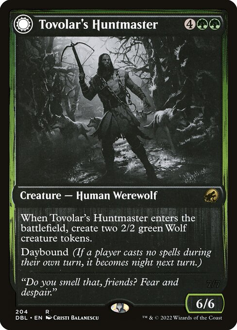 Magic the Gathering Card - Tovolar's Huntmaster - MTG Circle