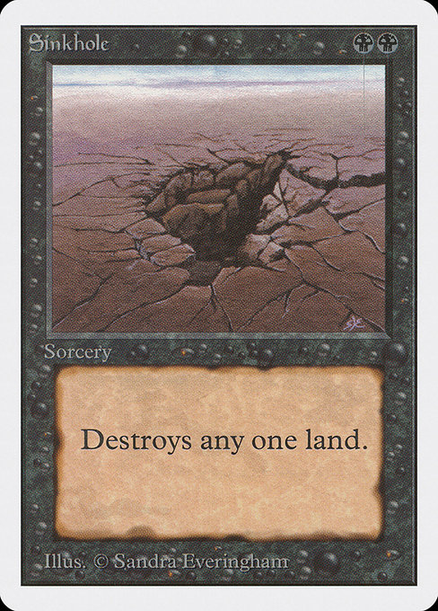 Magic the Gathering Card - Sinkhole - MTG Circle