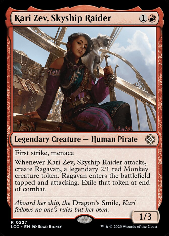 Magic the Gathering Card - Kari Zev, Skyship Raider - MTG Circle