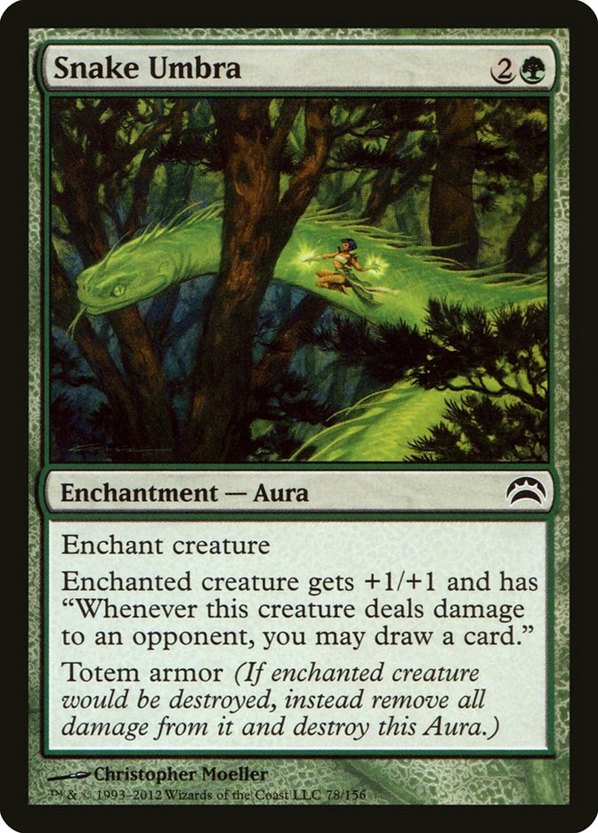 Magic the Gathering Card - Snake Umbra - MTG Circle