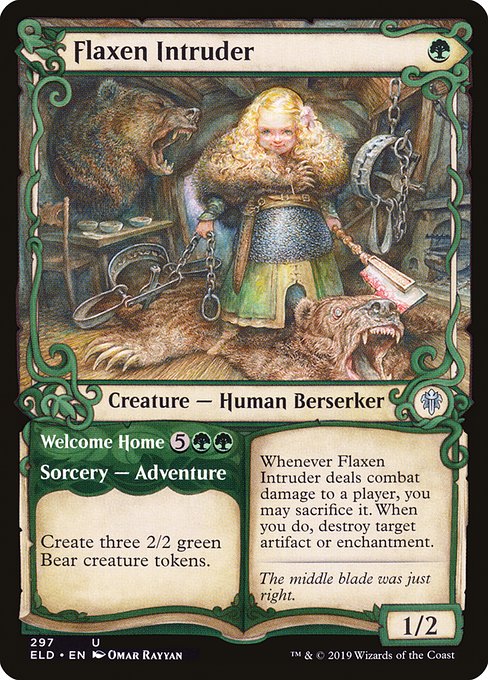 Magic the Gathering Card - Flaxen Intruder // Welcome Home - MTG Circle