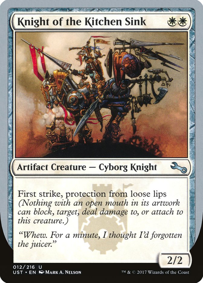 Magic the Gathering Card - Knight of the Kitchen Sink - MTG Circle