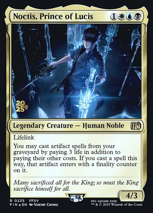 Magic the Gathering Card - Noctis, Prince of Lucis - MTG Circle