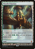 Magic the Gathering Card - Wooded Bastion - MTG Circle