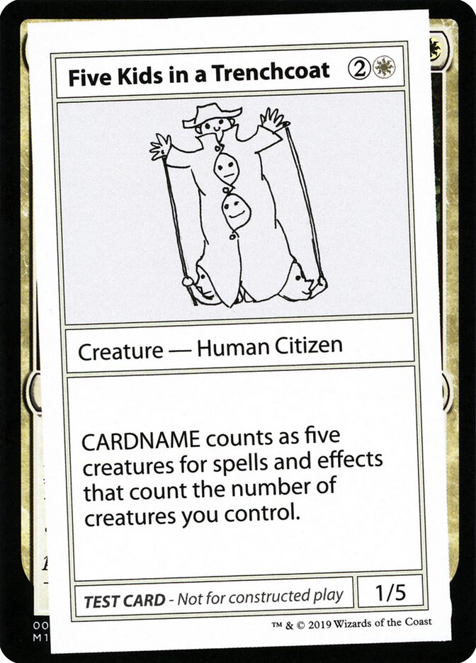 Magic the Gathering Card - Five Kids in a Trenchcoat - MTG Circle