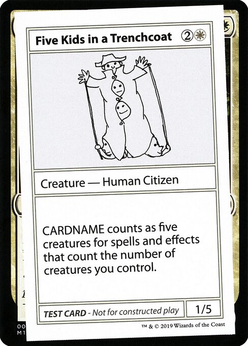 Magic the Gathering Card - Five Kids in a Trenchcoat - MTG Circle