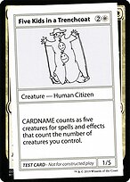 Magic the Gathering Card - Five Kids in a Trenchcoat - MTG Circle