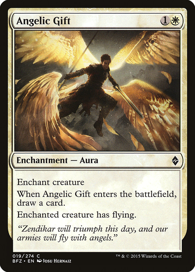 Magic the Gathering Card - Angelic Gift - MTG Circle