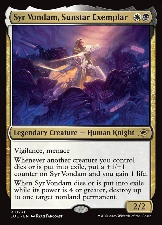 Magic the Gathering Card - Syr Vondam, Sunstar Exemplar - MTG Circle