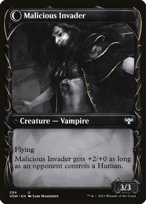Magic the Gathering Card - Malicious Invader - MTG Circle