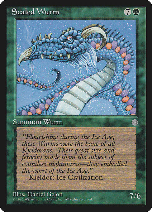 Magic the Gathering Card - Scaled Wurm - MTG Circle