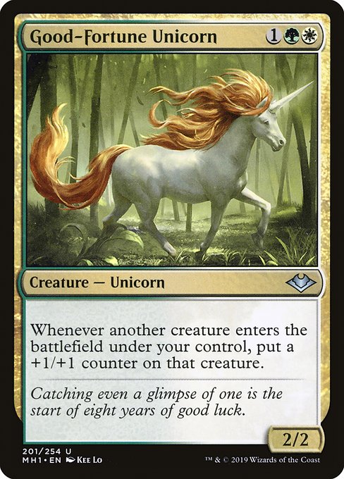Magic the Gathering Card - Good-Fortune Unicorn - MTG Circle
