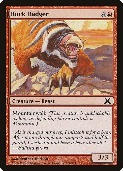 Magic the Gathering Card - Rock Badger - MTG Circle