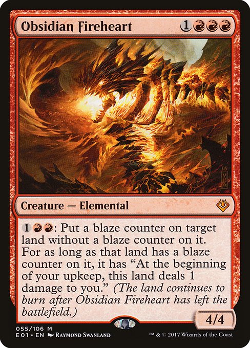 Magic the Gathering Card - Obsidian Fireheart - MTG Circle